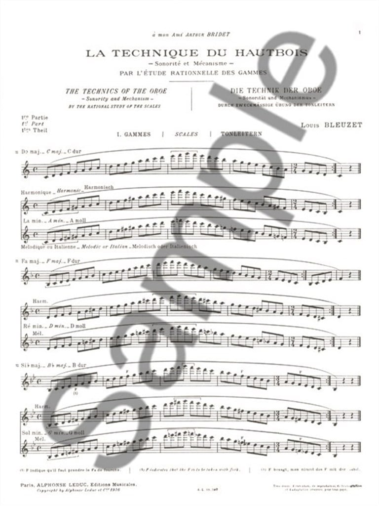 Techniques Of The Oboe, Sonority And Mechanism 1